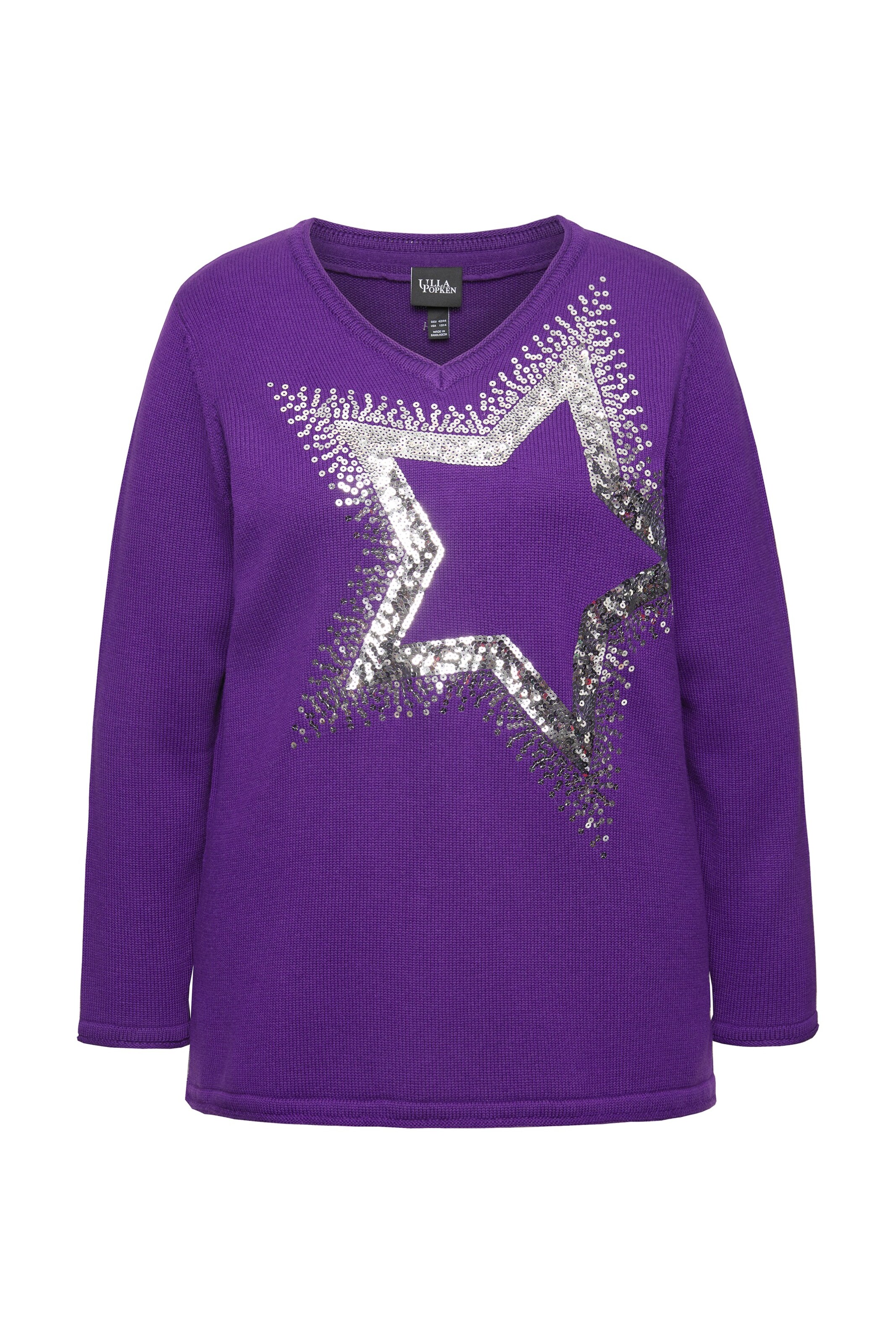 Pull-over Ulla Popken en violet : devant