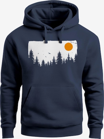 Neverless Sweatshirt 'Forest' in Blau: Vorderseite