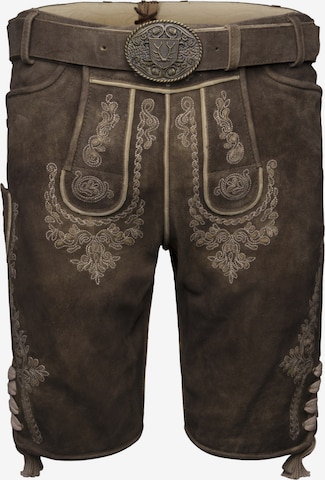 Regular Pantalon folklorique 'Olias' Krüger Buam en marron : devant