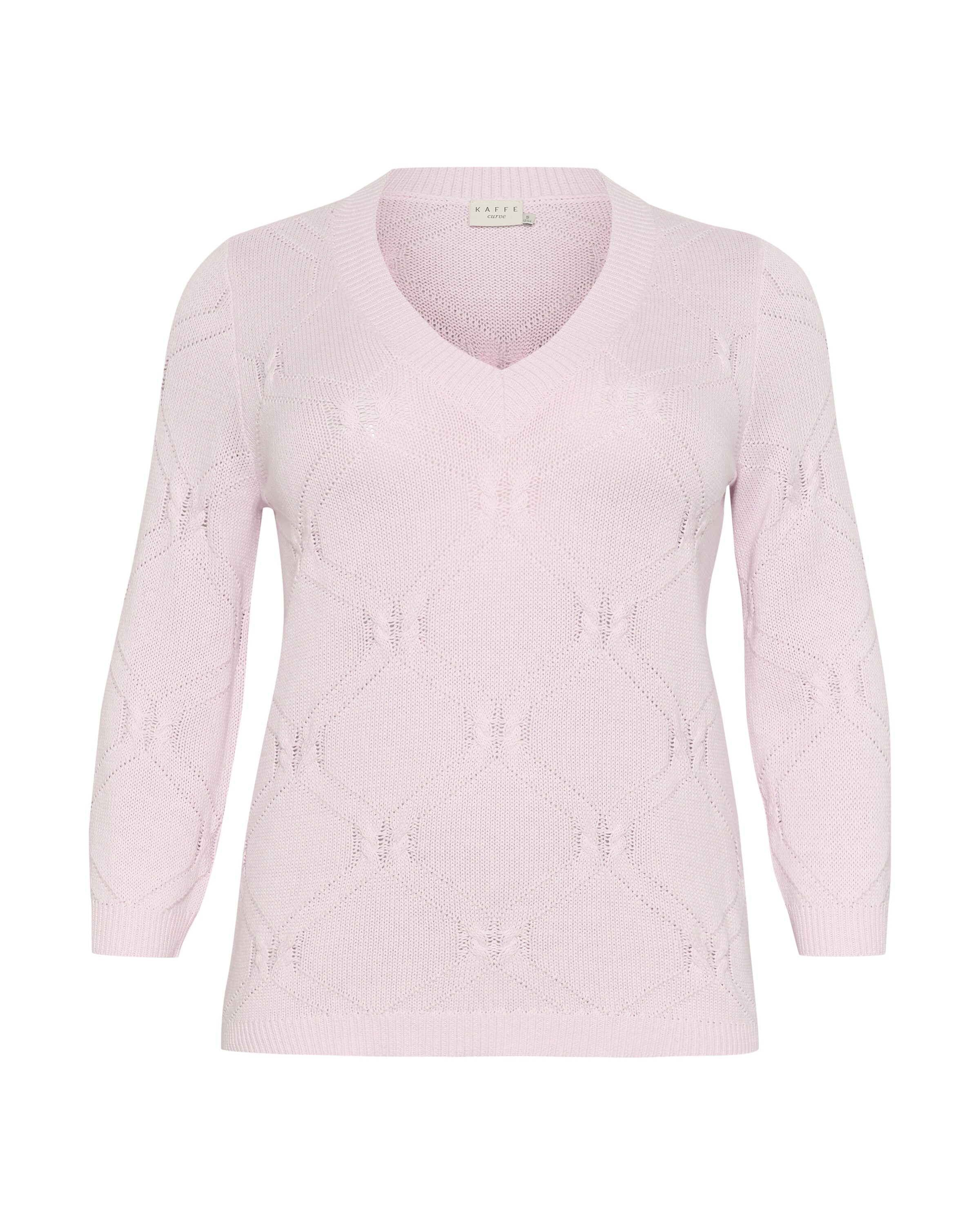 KAFFE CURVE Pullover 'Carlie' in Lila: Vorderseite