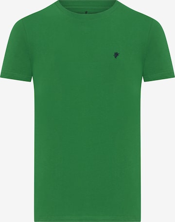 DENIM CULTURE Тениска 'Barris' в зелено: отпред