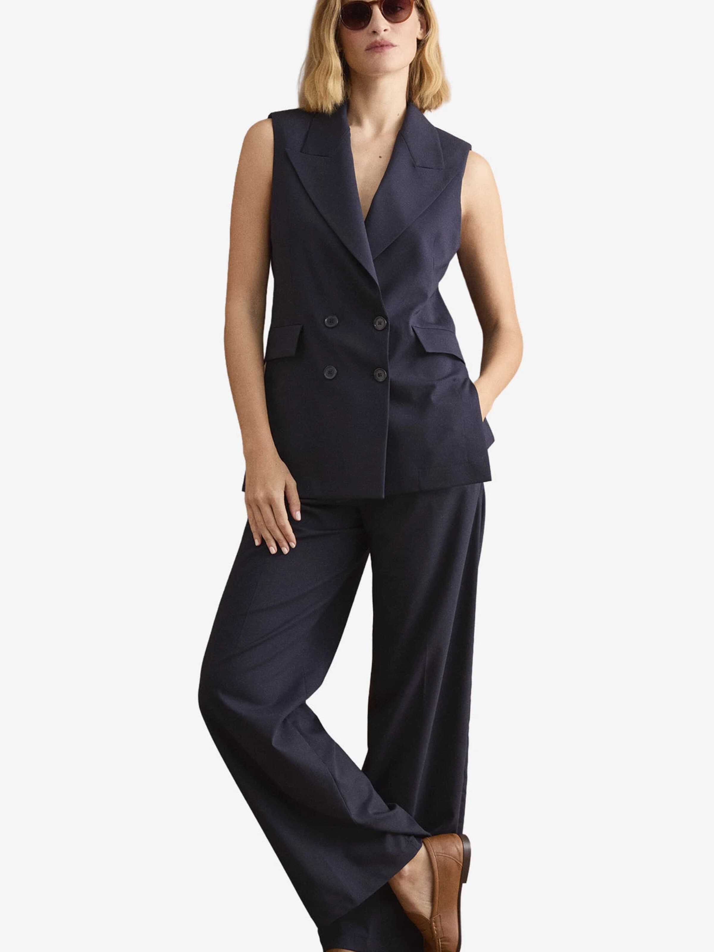 Wide Leg Pantalon Il Lanificio en bleu : devant