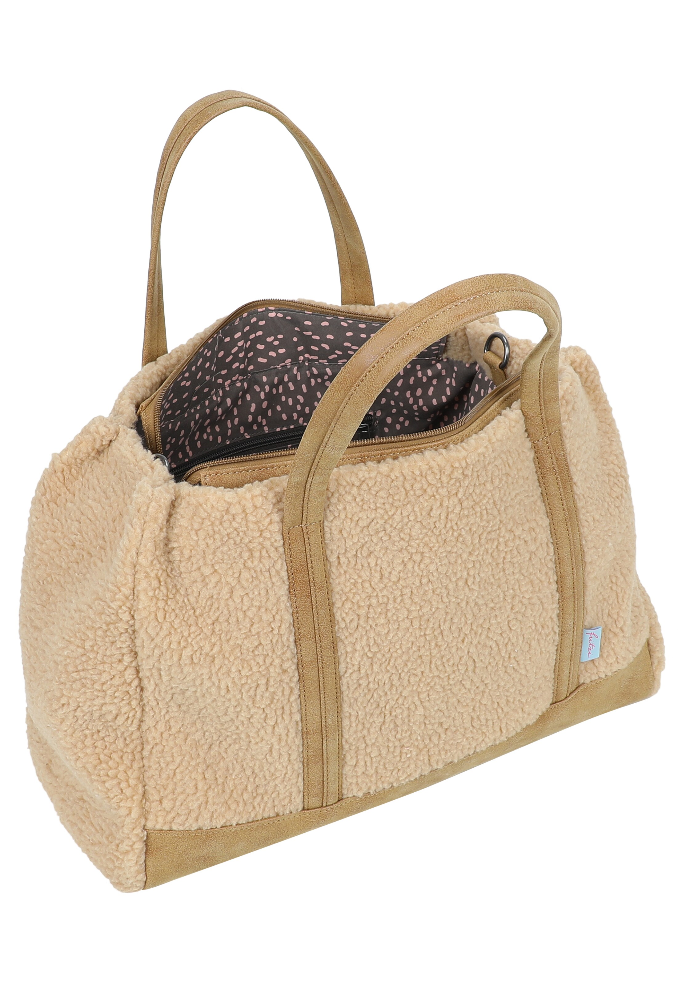 Fritzi aus Preußen Shoulder bag 'Easy Tote Limited Teddy' in Beige