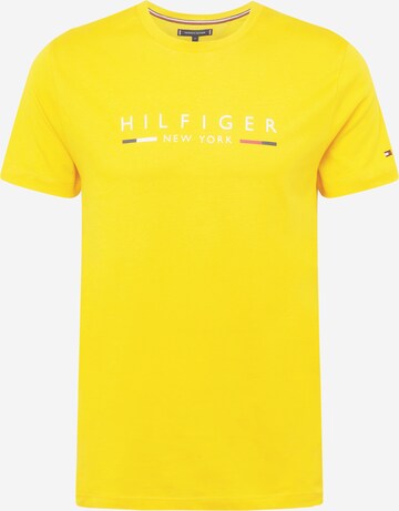 T-Shirt TOMMY HILFIGER en jaune : devant