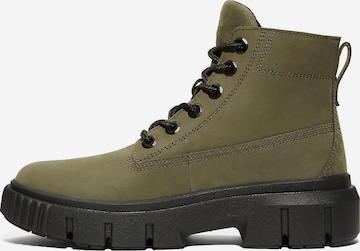 TIMBERLAND Lace-Up Ankle Boots in Green: front