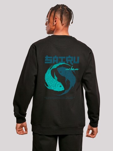 F4NT4STIC Sweatshirt 'Koi Fish Japan Streetstyle' in Zwart