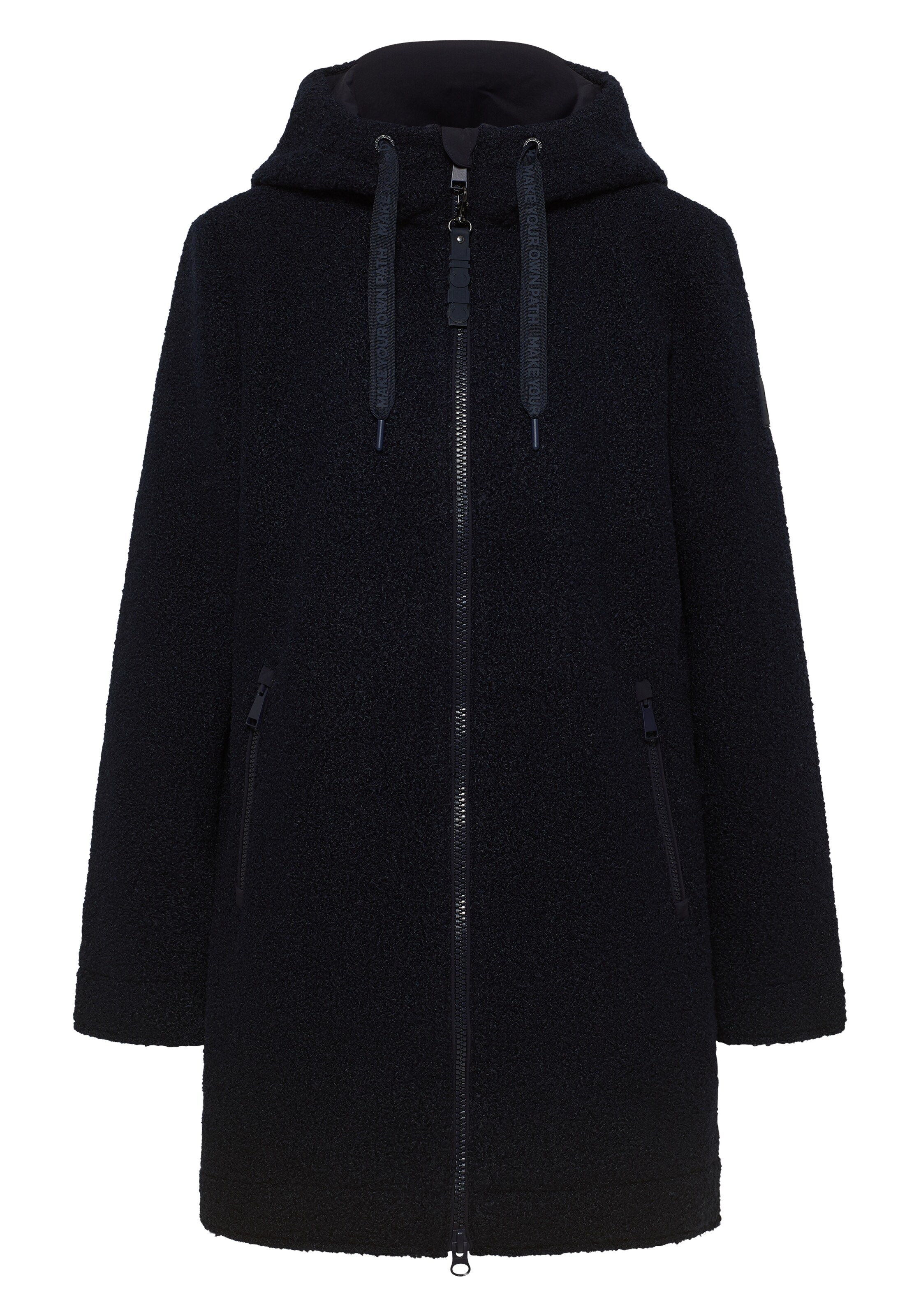 CECIL Between-Seasons Coat in Blue: front