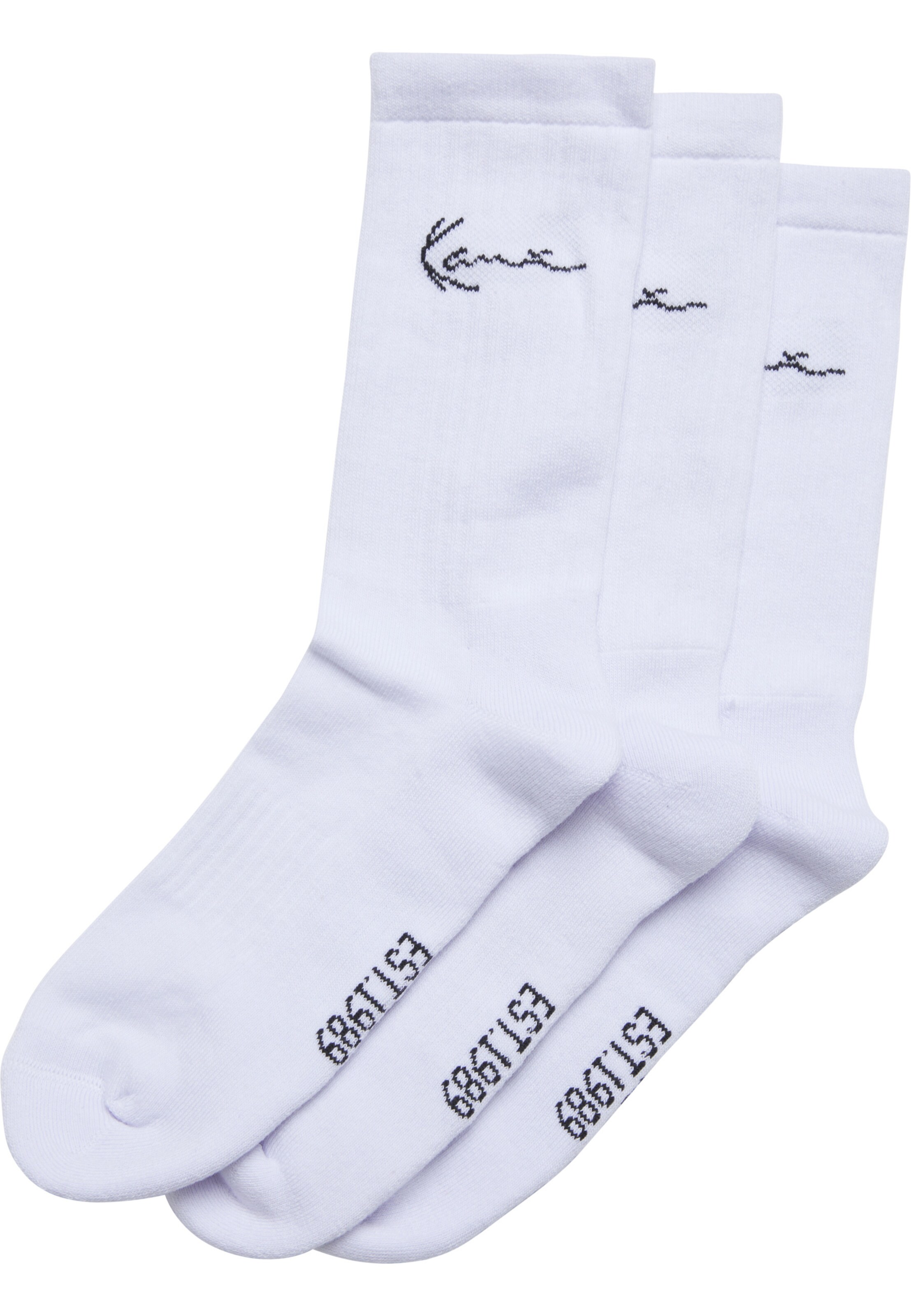 Karl Kani Chaussettes en noir / blanc, Vue avec produit