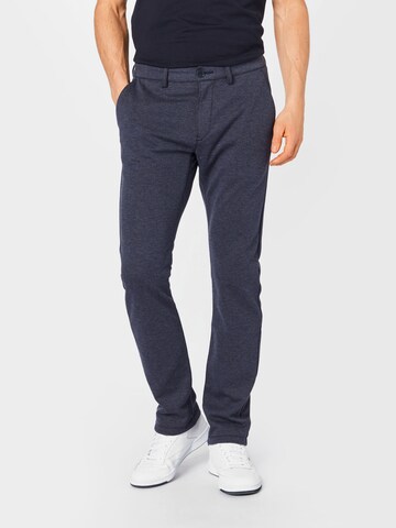 Slimfit Pantaloni chino 'Travis' di TOM TAILOR in blu: frontale