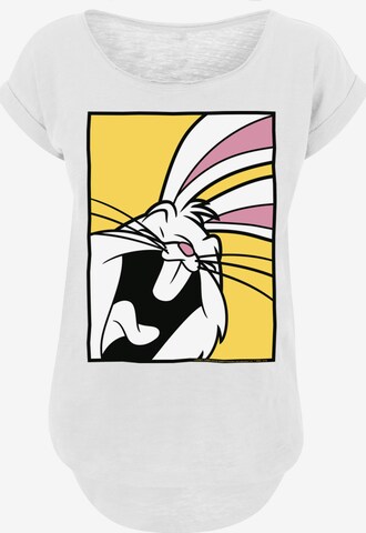 Maglietta 'Looney Tunes Bugs Bunny' di F4NT4STIC in bianco: frontale