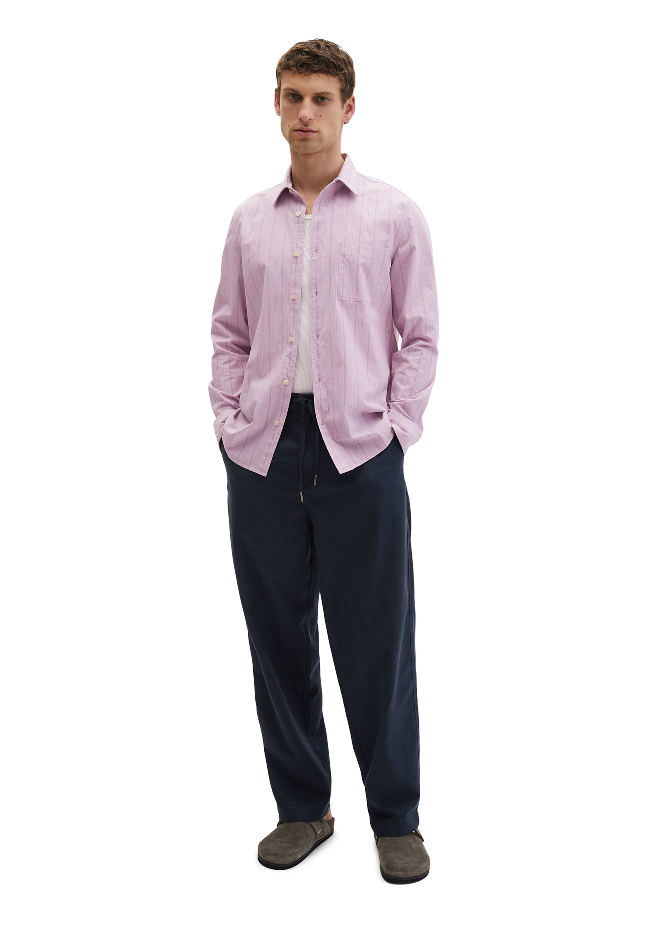 Marc O'Polo Regular fit Button Up Shirt in Purple