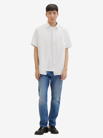 TOM TAILOR Regular fit Button Up Shirt 'Bedford' in White