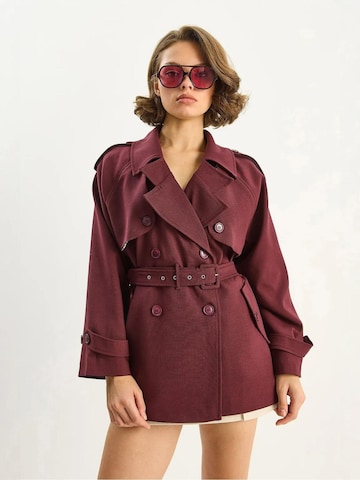 Bianco Lucci Between-seasons coat 'Trenchcoats' in Red
