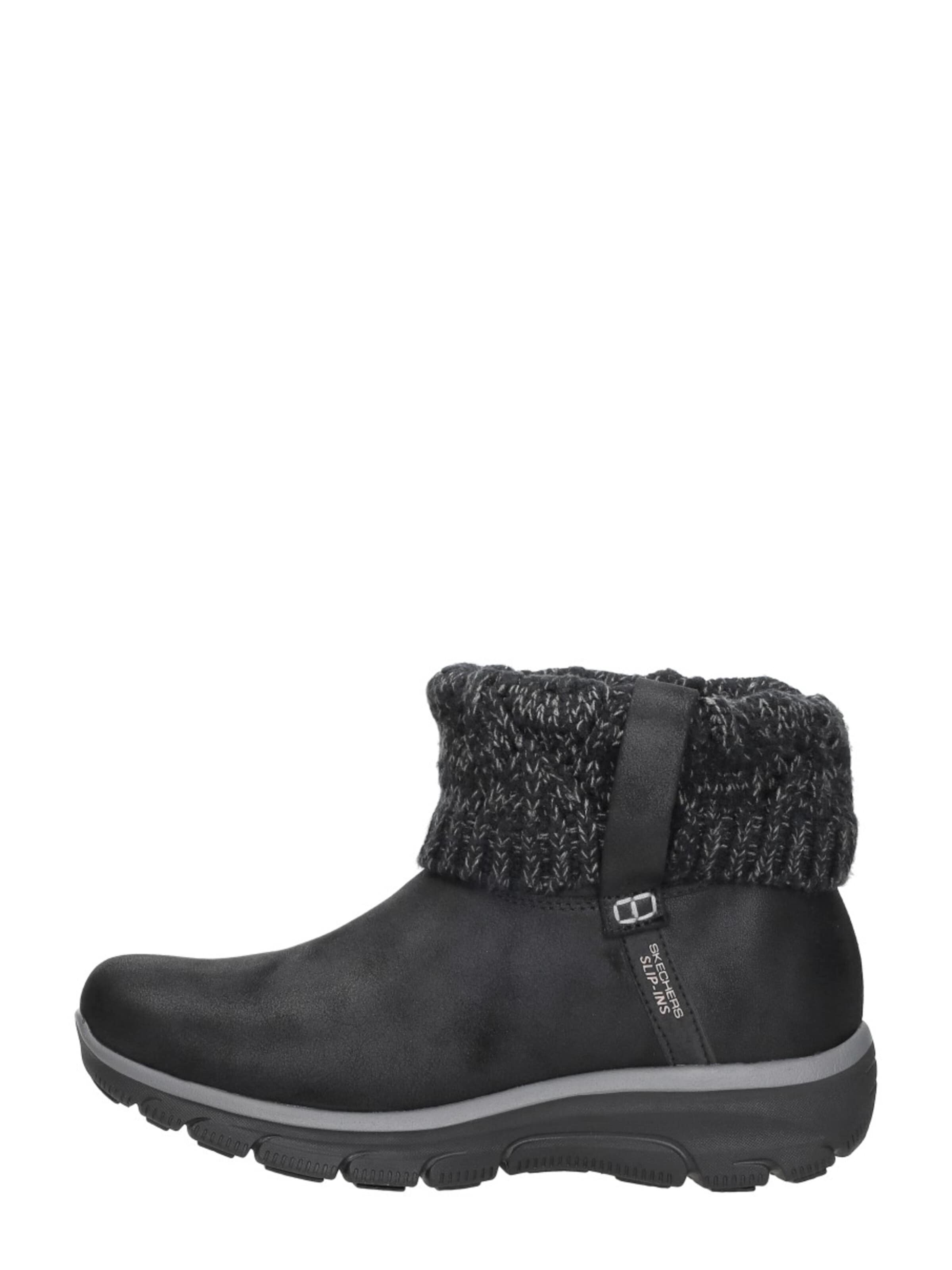 Boots 'Slip-Ins Relaxed Fit' SKECHERS en noir : devant