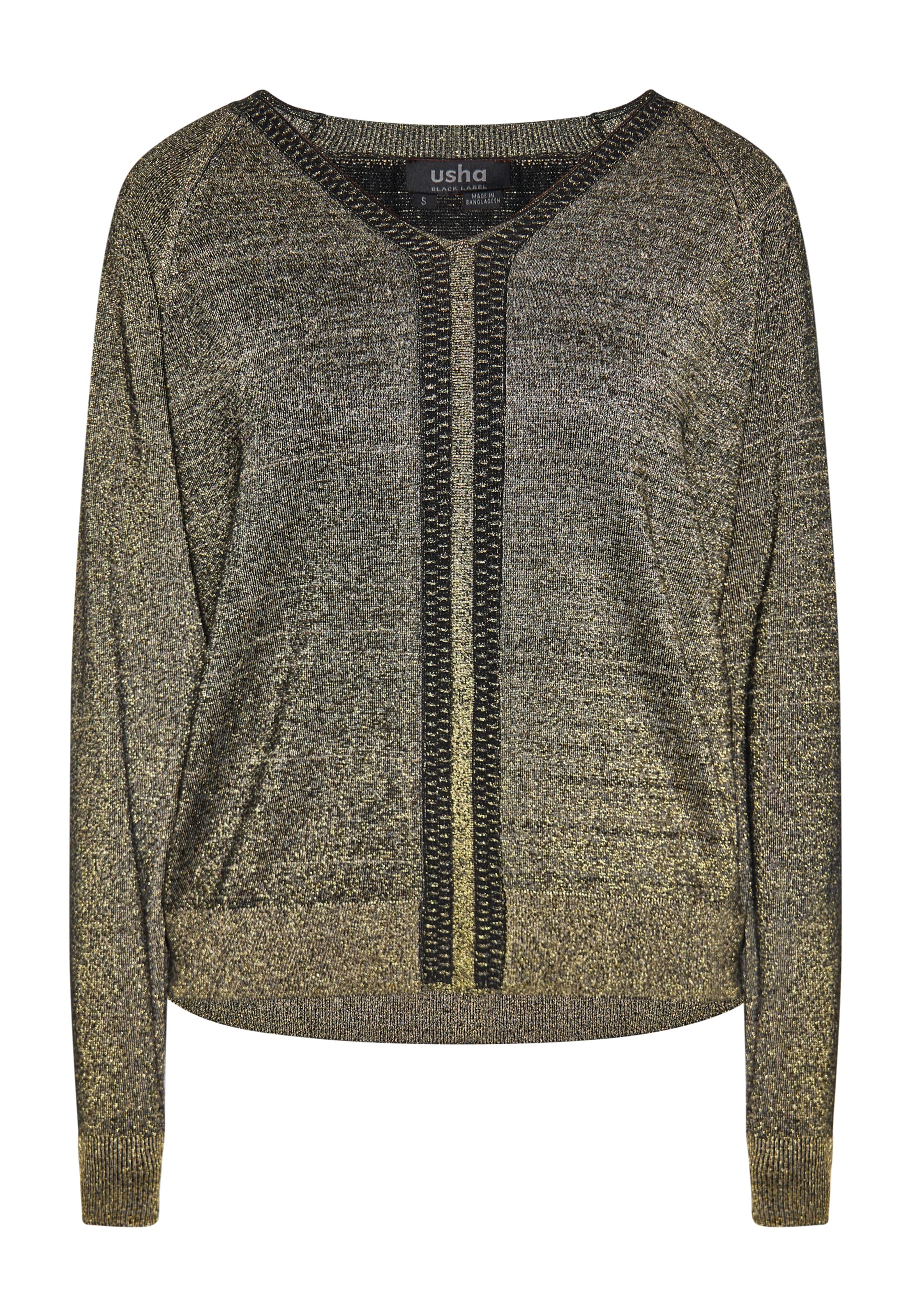 usha BLACK LABEL Trui in Zwart: voorkant