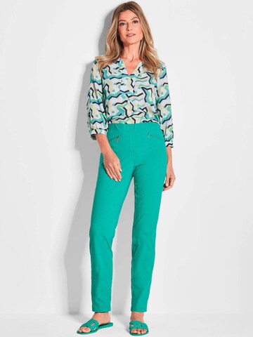 Goldner Slim fit Trousers 'Louisa' in Green