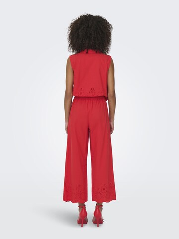 ONLY Loosefit Bandplooibroek 'Roxanne' in Rood