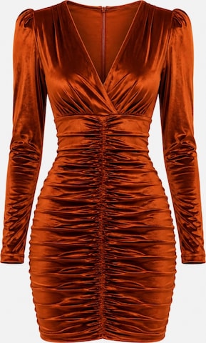 Elena Athanasiadou Cocktailkleid 'Velora' in Orange: Vorderseite