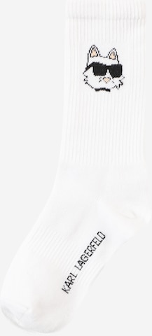Karl Lagerfeld Κάλτσες σε λευκό: μπροστά