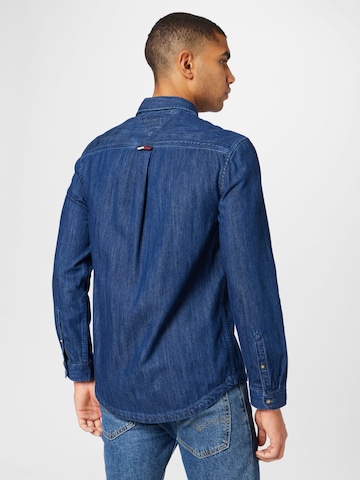 Tommy Jeans Regular fit Overhemd in Blauw