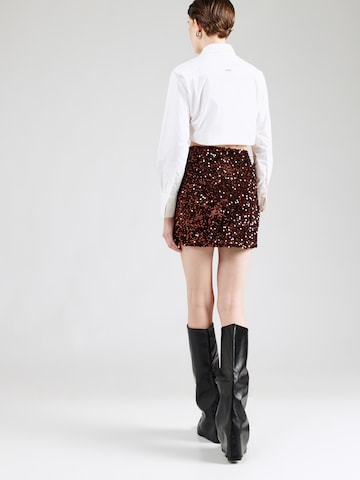 TOPSHOP Φούστα 'DOTTY' σε καφέ