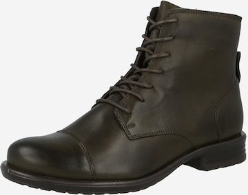 Bianco Lace-Up Ankle Boots in Brown: front