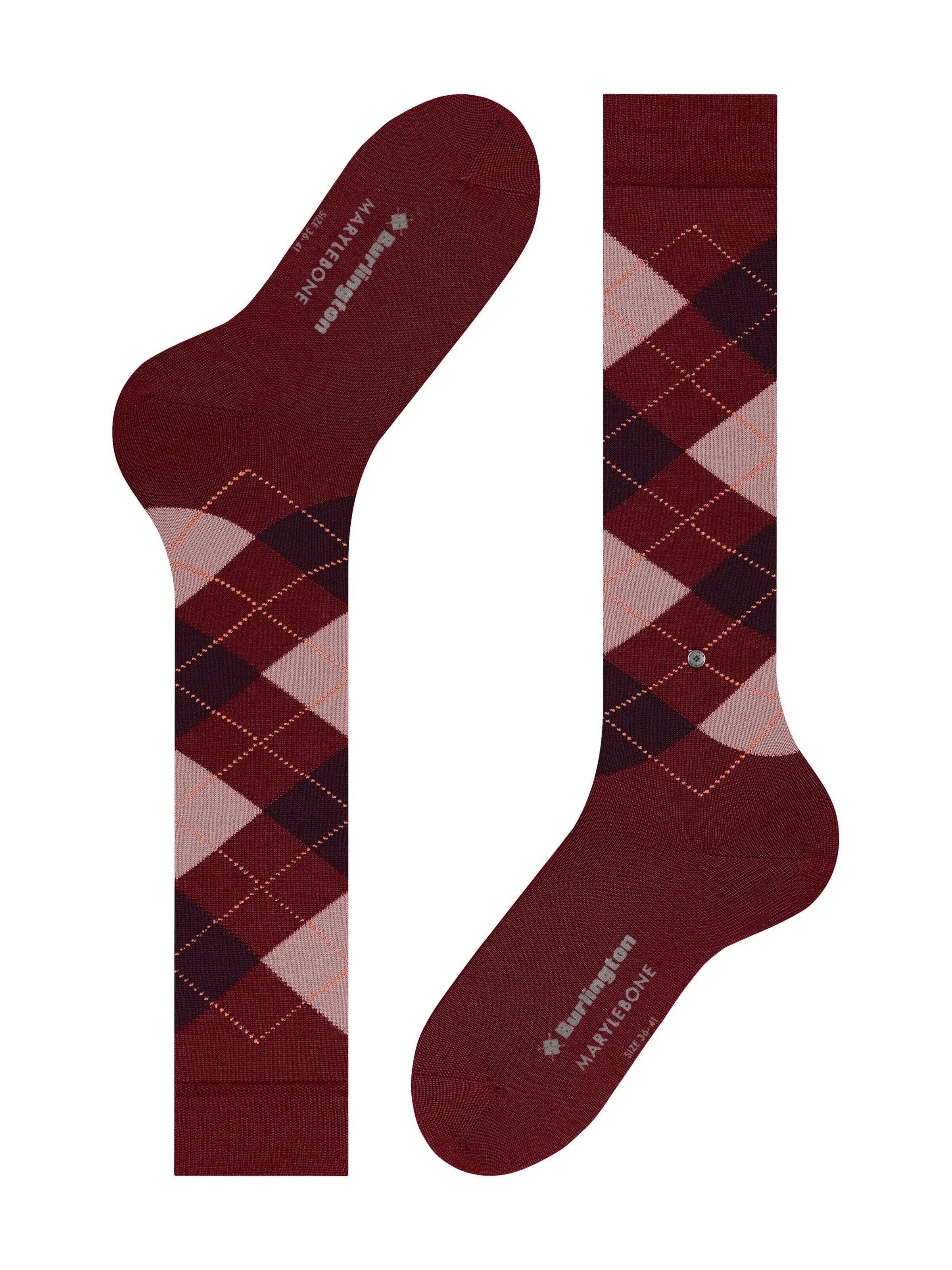 BURLINGTON Over the Knee Socks 'Marylebone' in Red