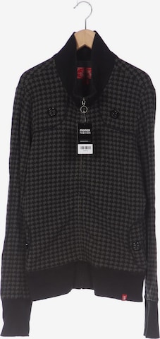 ESPRIT Sweatshirt & Zip-Up Hoodie in XXL in Black: front