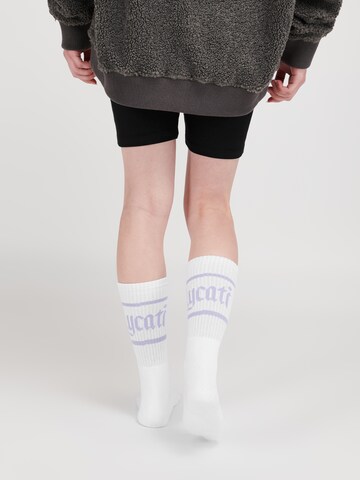 LYCATI exclusive for ABOUT YOU Ponožky 'Pale Mars' – bílá: zadní strana