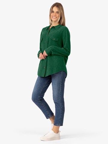 Rainbow Cashmere Blouse in Green