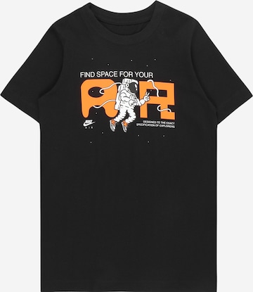 Nike Sportswear T-shirt 'AIR 1' i svart: framsida
