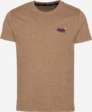 Coupe regular T-Shirt Superdry en marron : devant