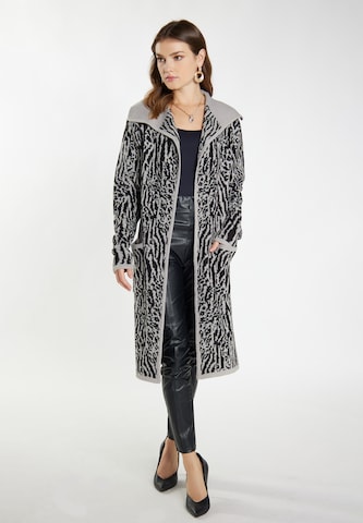 faina Knitted Coat 'Paino' in Grey