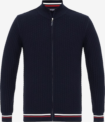 Felix Hardy Gebreid vest in Blauw: voorkant