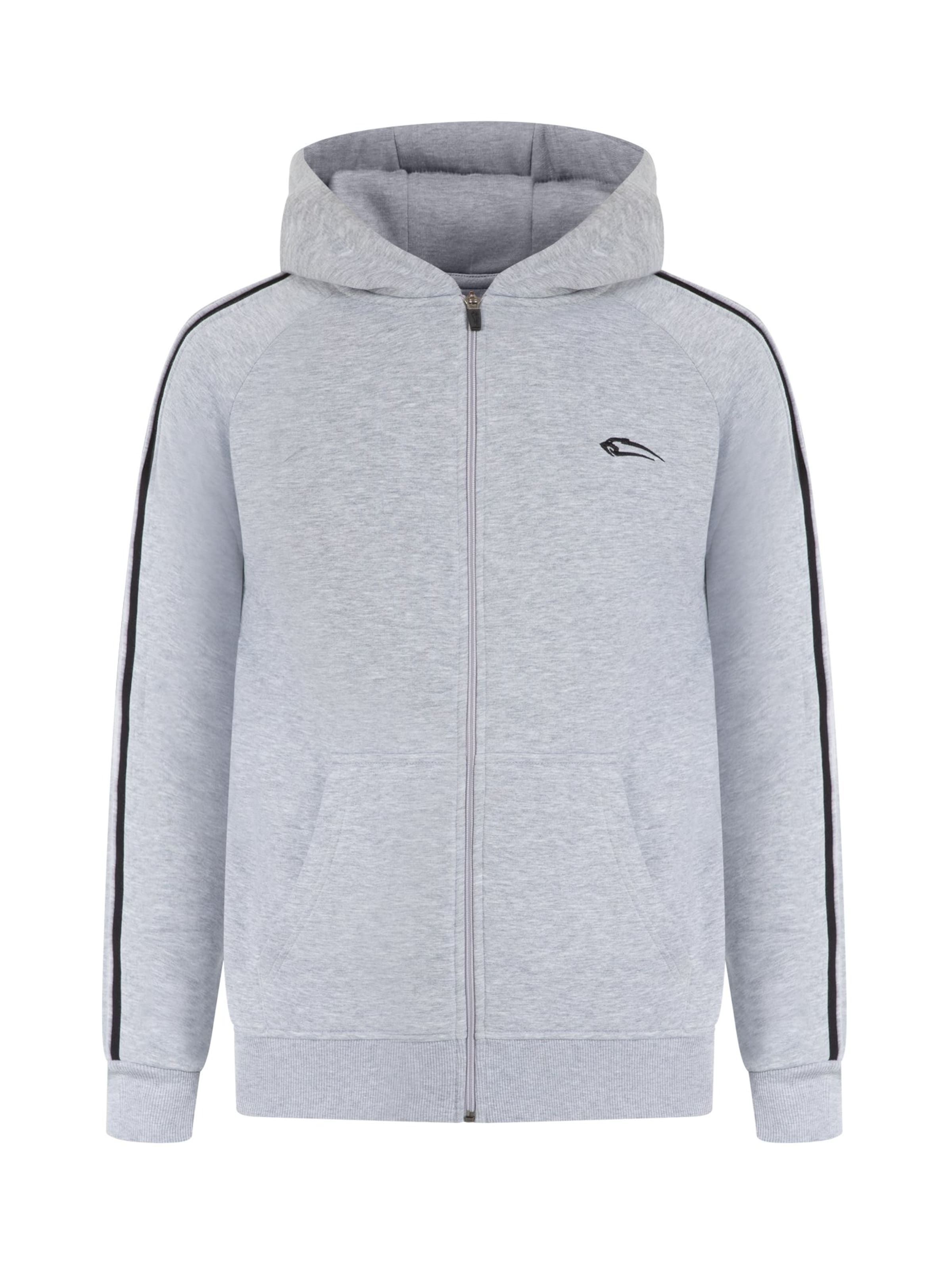 Smilodox Sweatjacke 'Miran' in Grau: Vorderseite