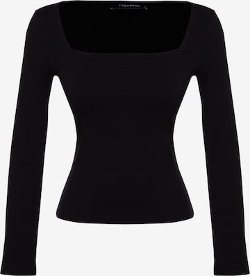 TrendyolMajica - crna boja: prednji dio