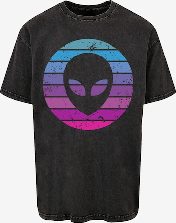 T-Shirt 'Alien Kopf' F4NT4STIC en noir : devant