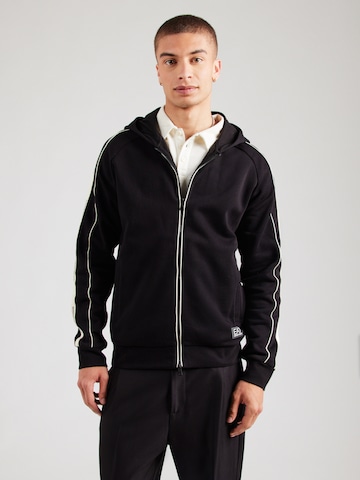 EA7 Emporio Armani Sweatvest in Zwart: voorkant