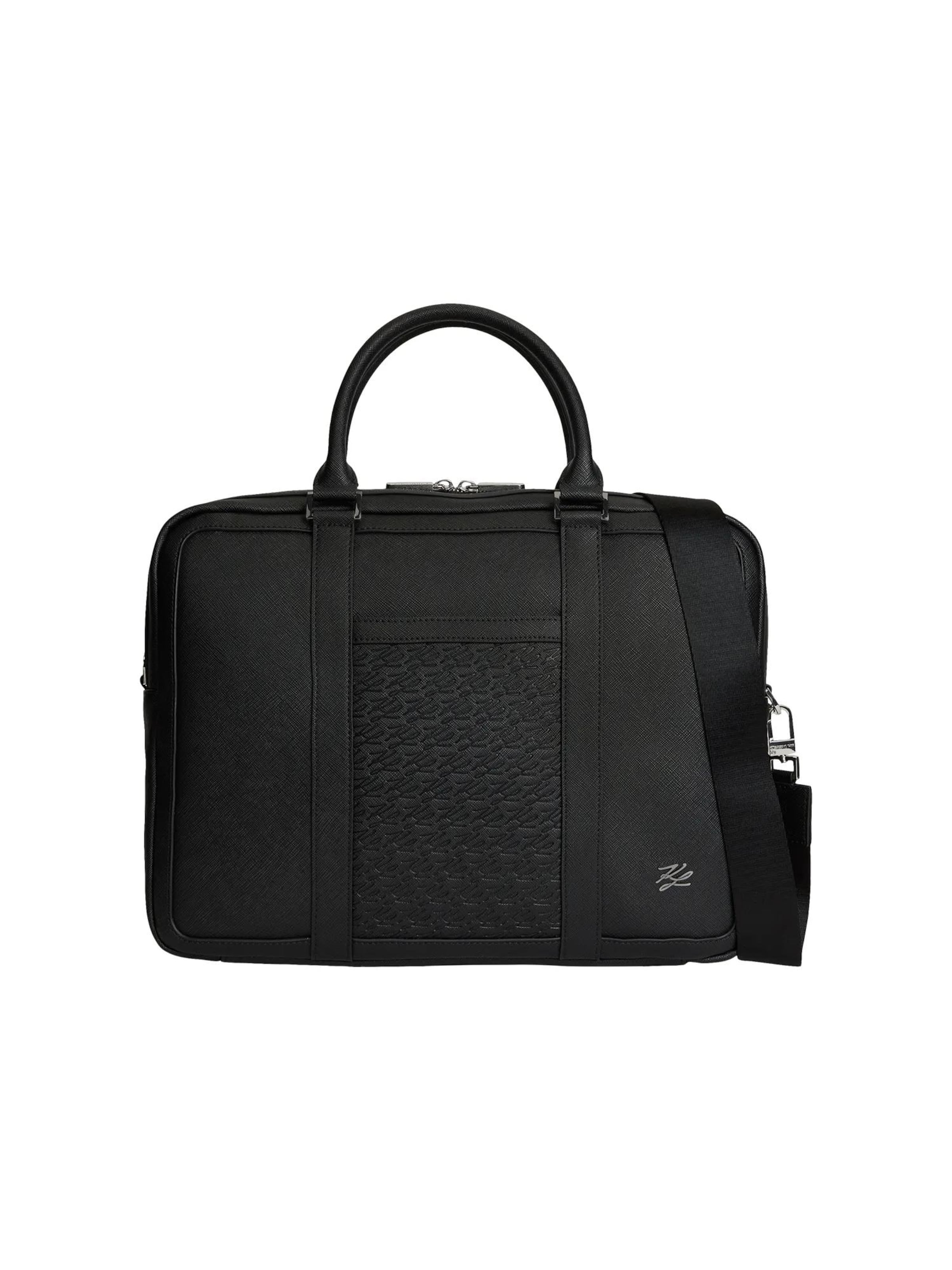 Valigetta ventiquattrore di Karl Lagerfeld in nero: frontale