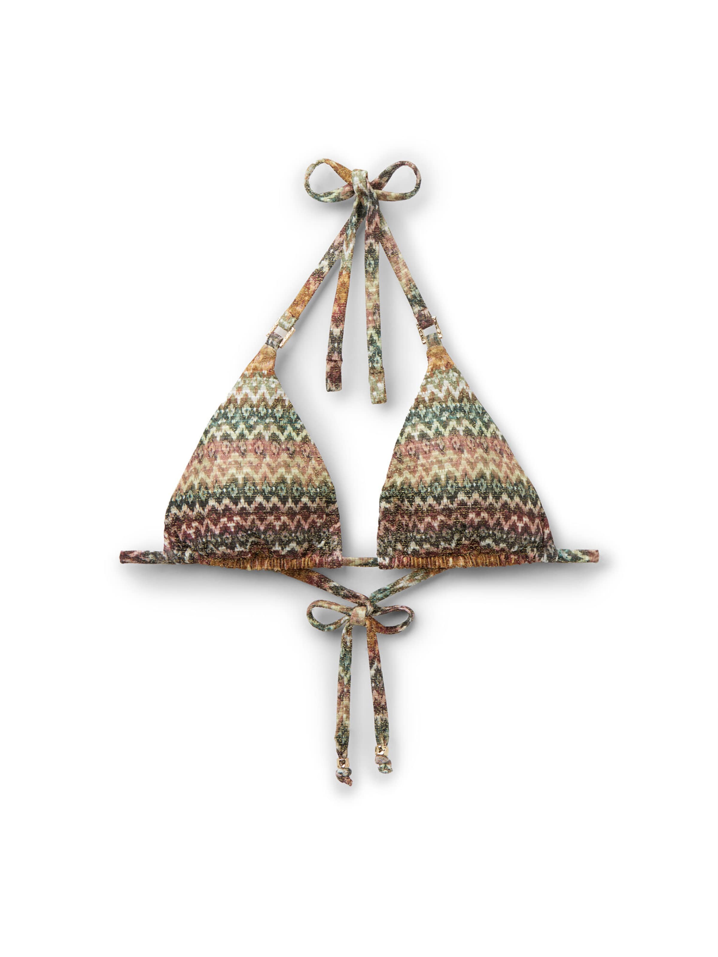 CALZEDONIA Triangel Bikinitop 'Elegant Ethnic' in Grün: Vorderseite