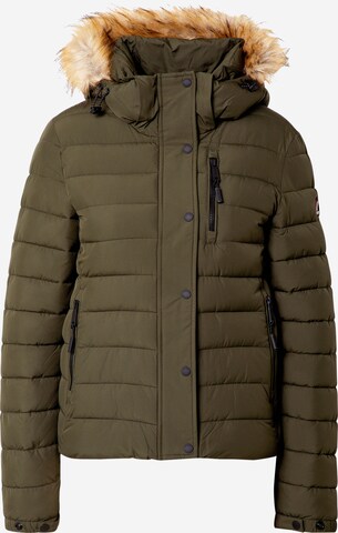 Superdry Winterjas in Groen: voorkant