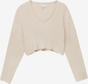 Pull&Bear Trui in Beige: voorkant