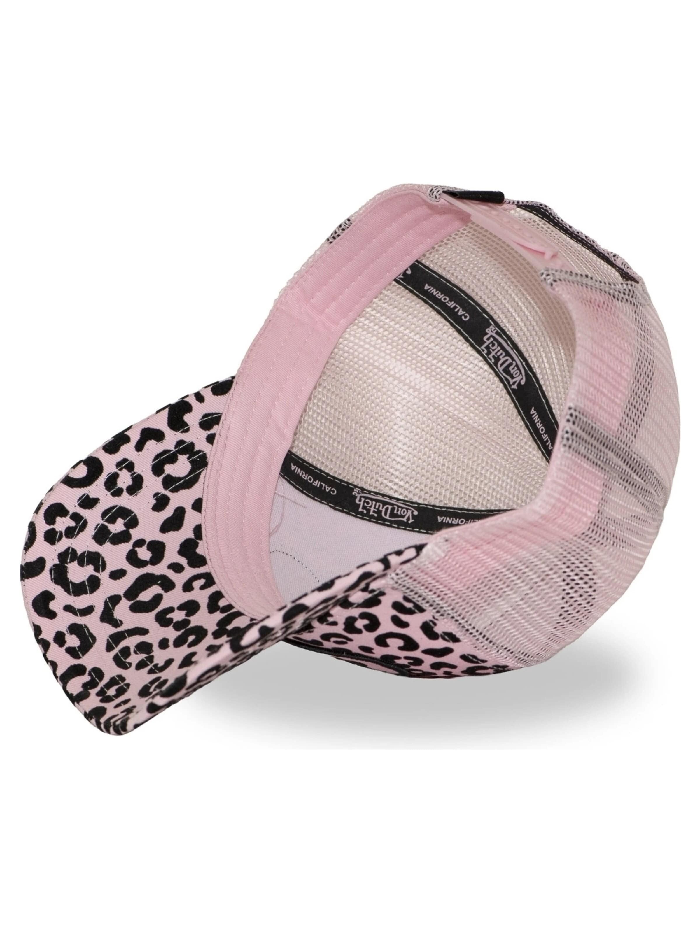Von Dutch Kšiltovka 'Gorra von dutch rosa cheetah print trucker cap' – pink