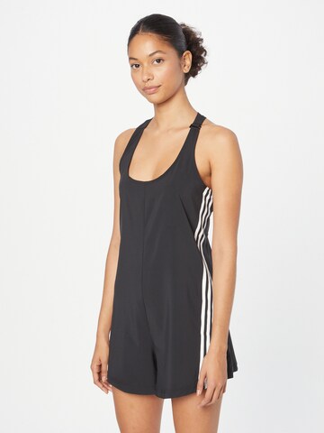 ADIDAS PERFORMANCE Trainingspak 'Train Icons 3-Stripes Onesie' in Zwart: voorkant