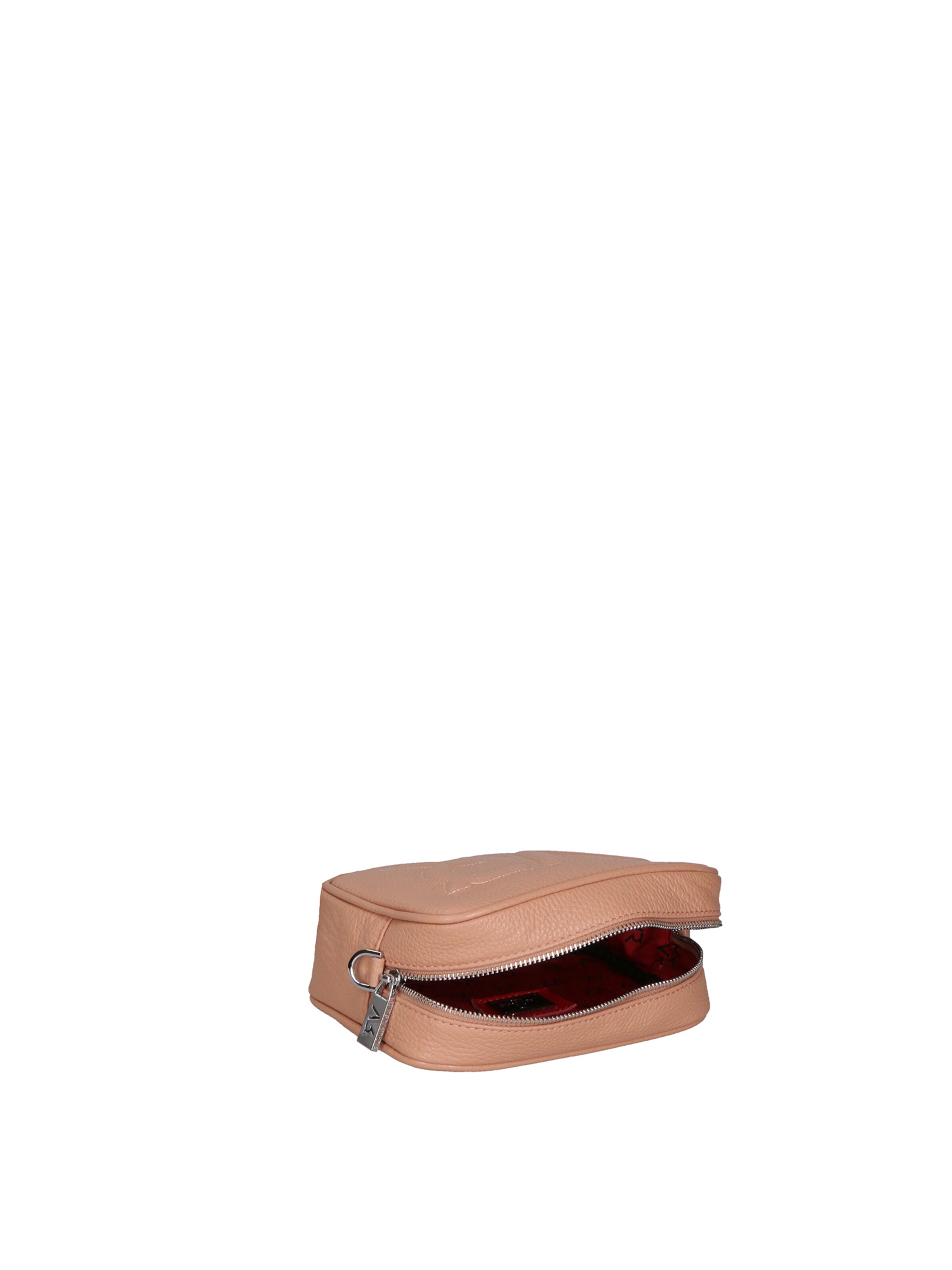 Borsa a tracolla 'Borsa a Tracolla Donna Pelle Virginia Rhinè Zip' di Virginia Rhinè in rosa