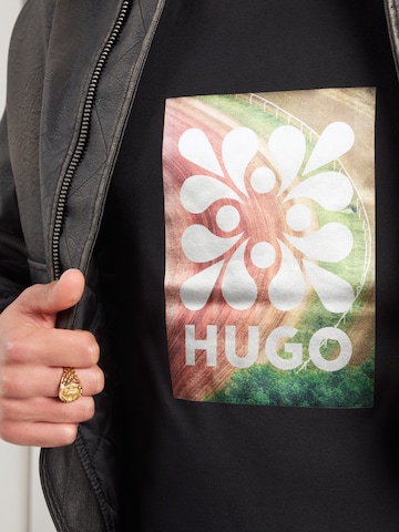 HUGO Shirt 'Damoru' in Zwart