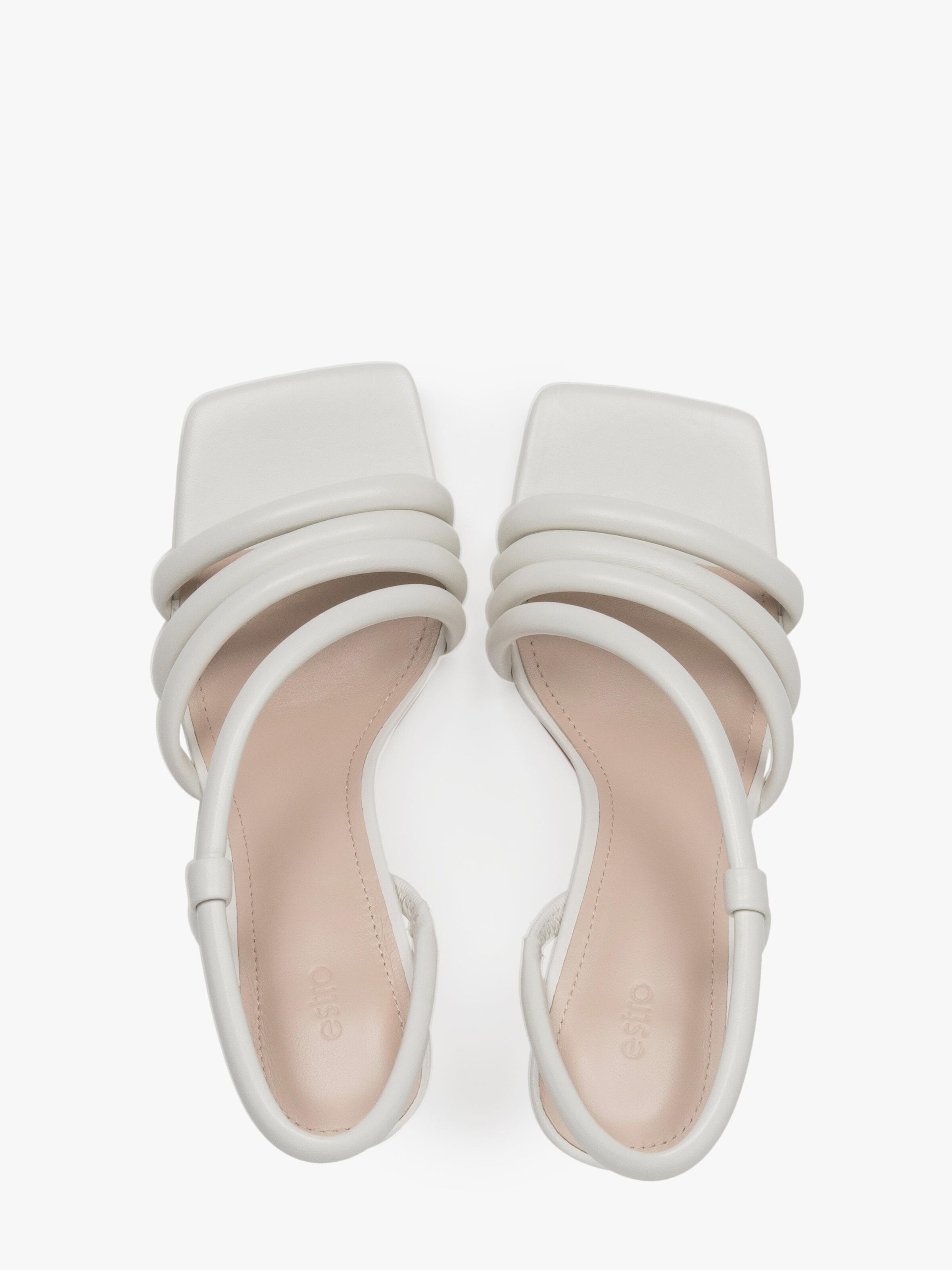 Estro Strap Sandals '0556' in White