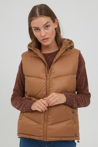 Oxmo Vest 'TABITA' in Brown: front