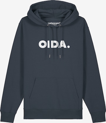 Watapparel Sweatshirt ' Oida ' in Grijs: voorkant