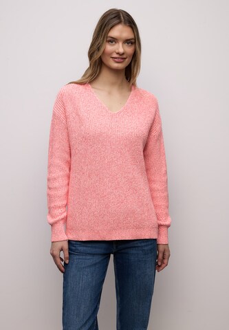 STREET ONE Pullover 'Mouliné' in Pink: Vorderseite